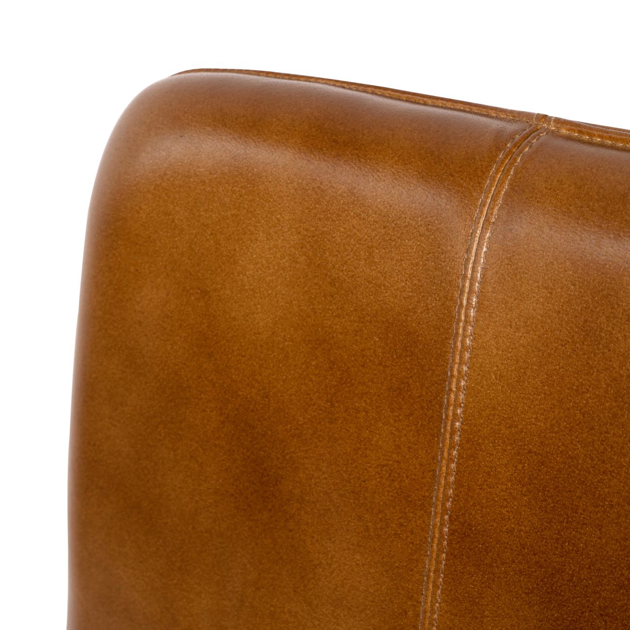 Set of 2 Robinson Leather Bar Stools in Cognac